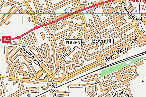 SL6 4HQ map - OS VectorMap District (Ordnance Survey)