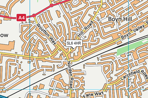 SL6 4HR map - OS VectorMap District (Ordnance Survey)