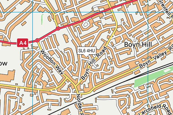 SL6 4HU map - OS VectorMap District (Ordnance Survey)