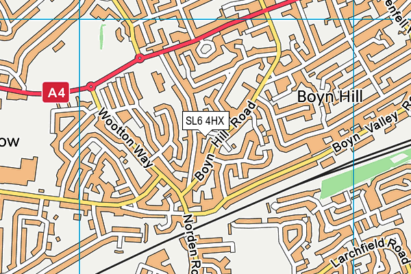 SL6 4HX map - OS VectorMap District (Ordnance Survey)
