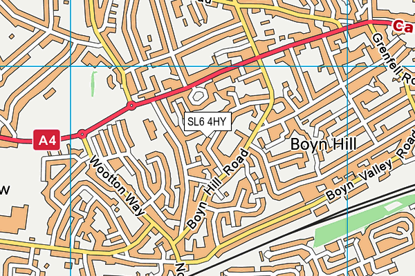 SL6 4HY map - OS VectorMap District (Ordnance Survey)