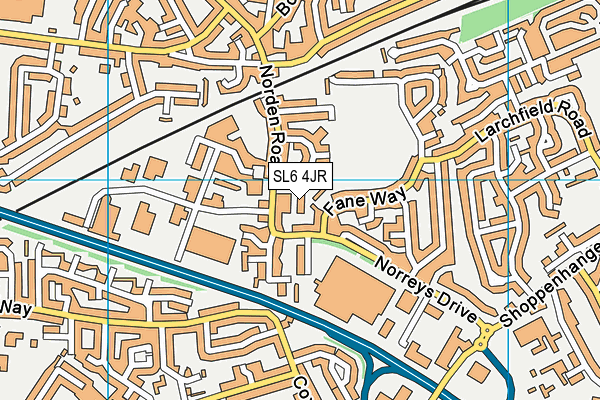 SL6 4JR map - OS VectorMap District (Ordnance Survey)