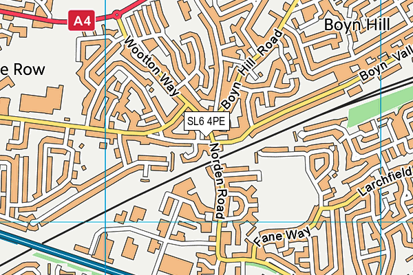 SL6 4PE map - OS VectorMap District (Ordnance Survey)