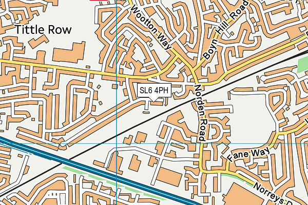 SL6 4PH map - OS VectorMap District (Ordnance Survey)