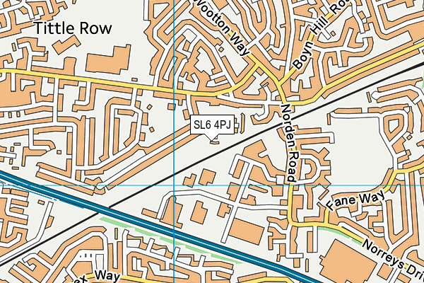 SL6 4PJ map - OS VectorMap District (Ordnance Survey)