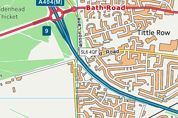 SL6 4QF map - OS VectorMap District (Ordnance Survey)