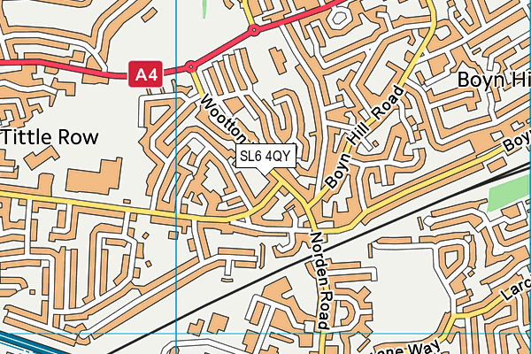 SL6 4QY map - OS VectorMap District (Ordnance Survey)