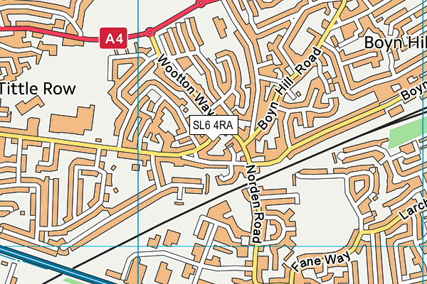 SL6 4RA map - OS VectorMap District (Ordnance Survey)
