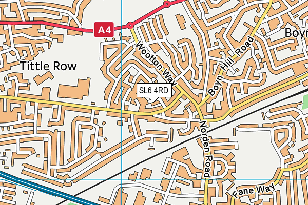 SL6 4RD map - OS VectorMap District (Ordnance Survey)