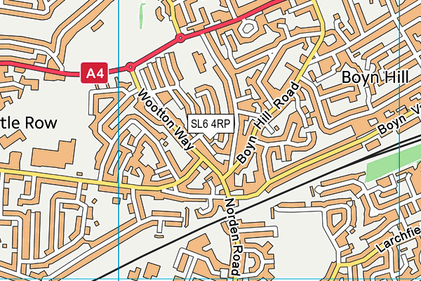 SL6 4RP map - OS VectorMap District (Ordnance Survey)