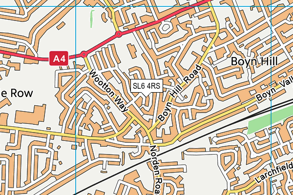 SL6 4RS map - OS VectorMap District (Ordnance Survey)