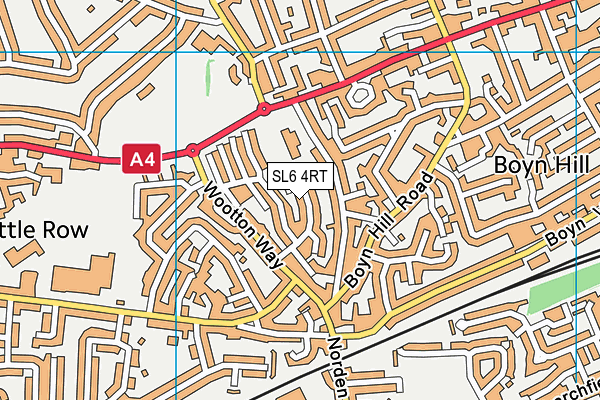 SL6 4RT map - OS VectorMap District (Ordnance Survey)
