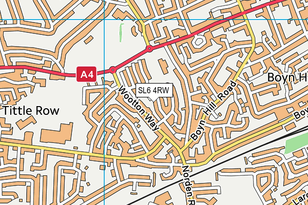 SL6 4RW map - OS VectorMap District (Ordnance Survey)