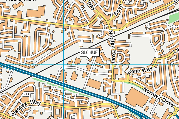 SL6 4UF map - OS VectorMap District (Ordnance Survey)