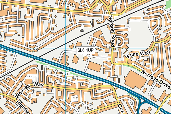 SL6 4UP map - OS VectorMap District (Ordnance Survey)