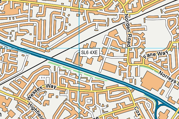 SL6 4XE map - OS VectorMap District (Ordnance Survey)