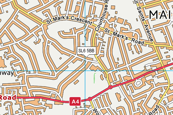 SL6 5BB map - OS VectorMap District (Ordnance Survey)