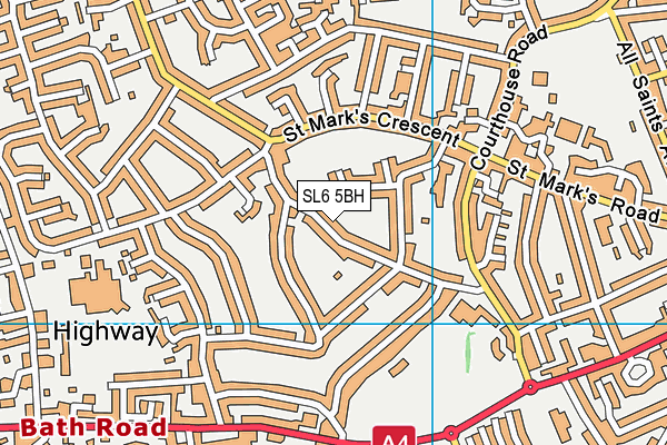 SL6 5BH map - OS VectorMap District (Ordnance Survey)