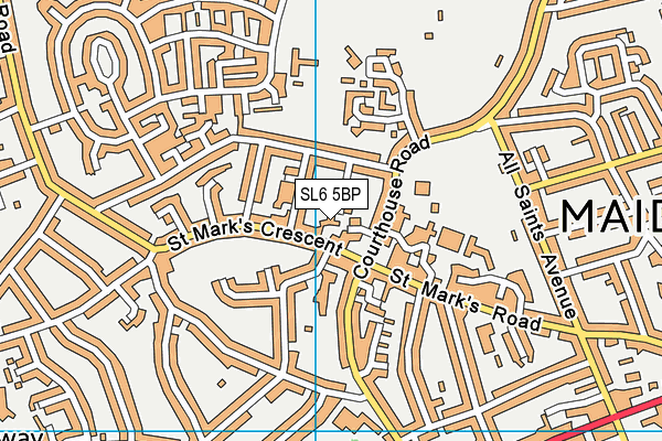 SL6 5BP map - OS VectorMap District (Ordnance Survey)