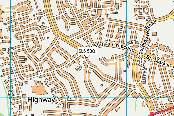 SL6 5BQ map - OS VectorMap District (Ordnance Survey)