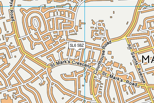 SL6 5BZ map - OS VectorMap District (Ordnance Survey)
