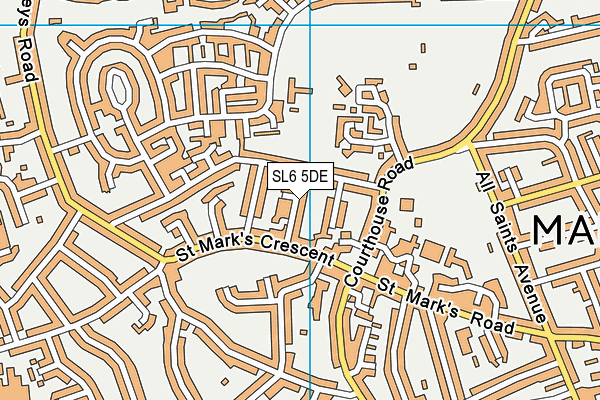 SL6 5DE map - OS VectorMap District (Ordnance Survey)