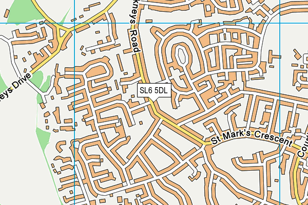 SL6 5DL map - OS VectorMap District (Ordnance Survey)