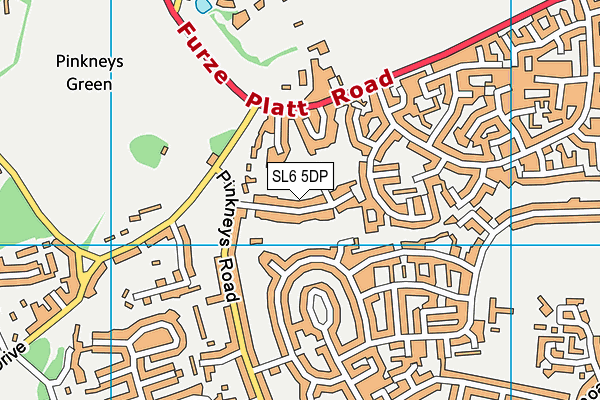 SL6 5DP map - OS VectorMap District (Ordnance Survey)