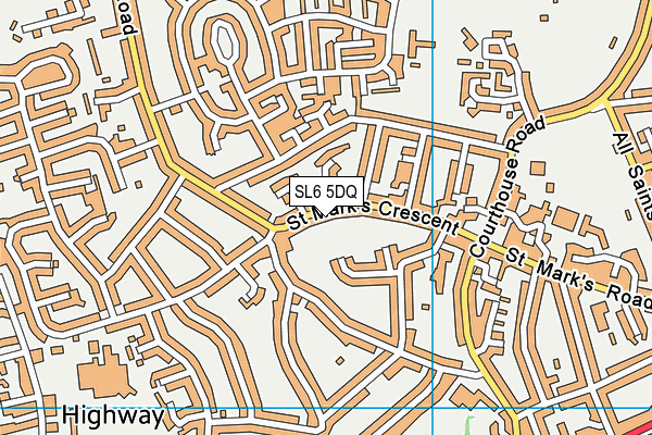 SL6 5DQ map - OS VectorMap District (Ordnance Survey)