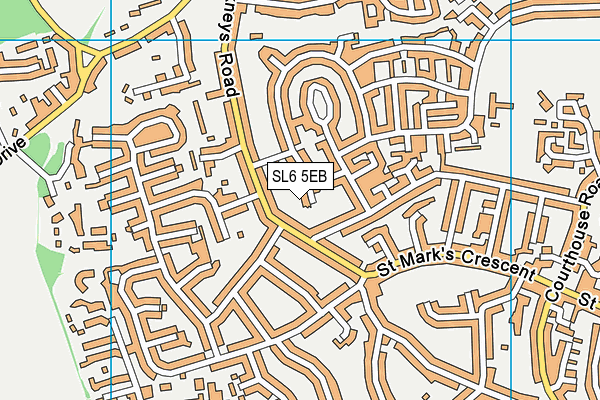 SL6 5EB map - OS VectorMap District (Ordnance Survey)