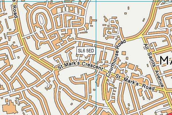 SL6 5ED map - OS VectorMap District (Ordnance Survey)