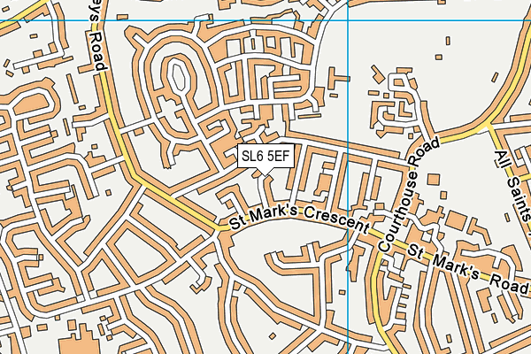 SL6 5EF map - OS VectorMap District (Ordnance Survey)