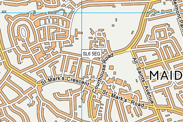SL6 5EG map - OS VectorMap District (Ordnance Survey)