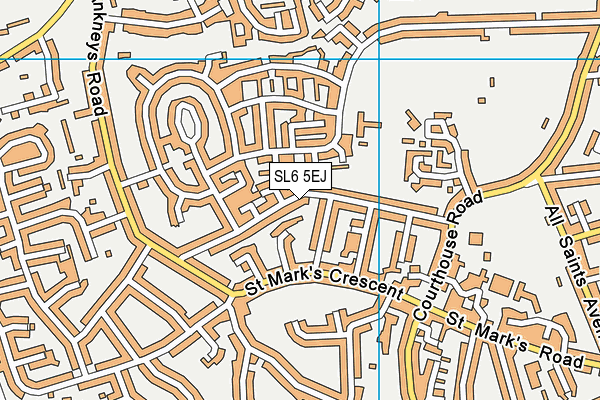 SL6 5EJ map - OS VectorMap District (Ordnance Survey)