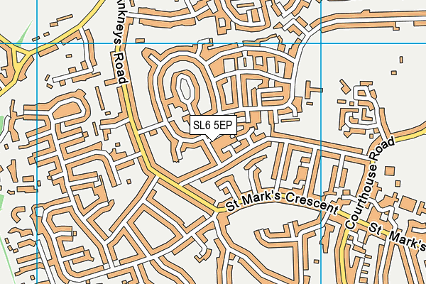 SL6 5EP map - OS VectorMap District (Ordnance Survey)