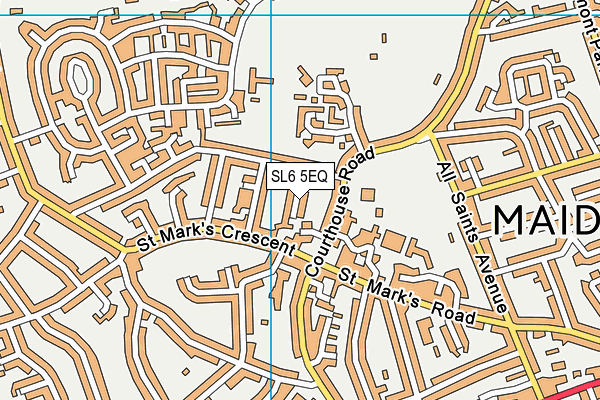 SL6 5EQ map - OS VectorMap District (Ordnance Survey)