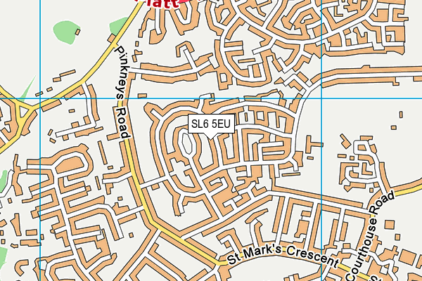 SL6 5EU map - OS VectorMap District (Ordnance Survey)