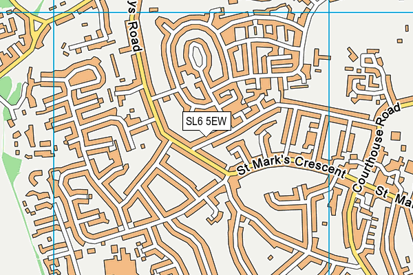 SL6 5EW map - OS VectorMap District (Ordnance Survey)