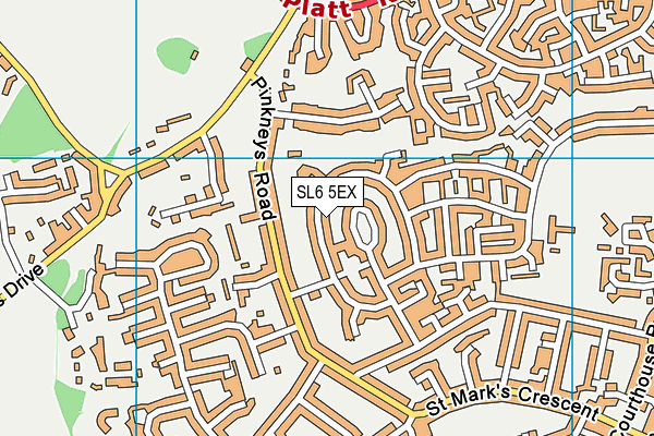 SL6 5EX map - OS VectorMap District (Ordnance Survey)
