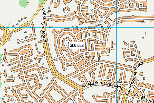 SL6 5EZ map - OS VectorMap District (Ordnance Survey)