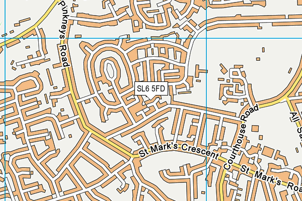 SL6 5FD map - OS VectorMap District (Ordnance Survey)