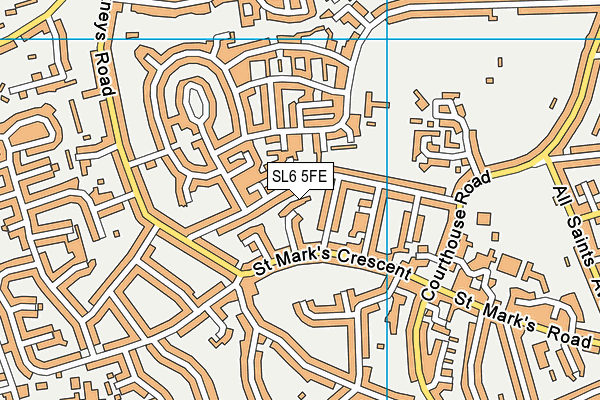 SL6 5FE map - OS VectorMap District (Ordnance Survey)