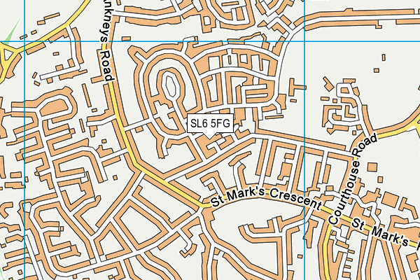 SL6 5FG map - OS VectorMap District (Ordnance Survey)