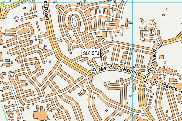 SL6 5FJ map - OS VectorMap District (Ordnance Survey)