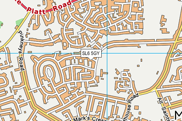SL6 5GY map - OS VectorMap District (Ordnance Survey)