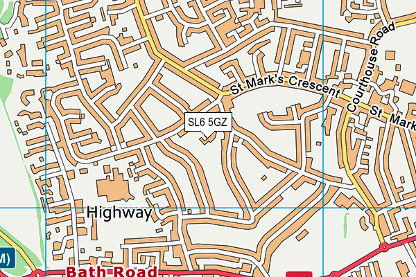 SL6 5GZ map - OS VectorMap District (Ordnance Survey)