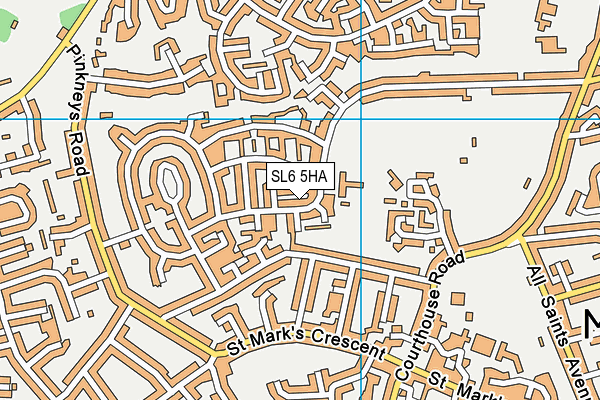 SL6 5HA map - OS VectorMap District (Ordnance Survey)