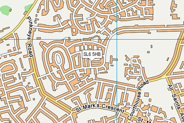 SL6 5HB map - OS VectorMap District (Ordnance Survey)