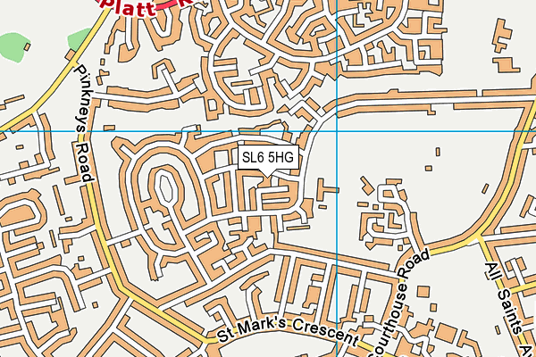 SL6 5HG map - OS VectorMap District (Ordnance Survey)