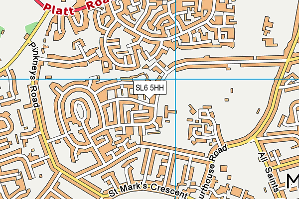 SL6 5HH map - OS VectorMap District (Ordnance Survey)